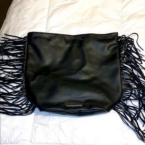 Victoria Secret Drawstring Fringe Bag